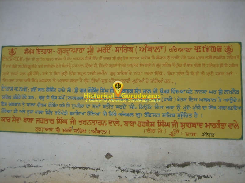 Gurdwara Sri Mardoun Sahib, Mardoun — view 2